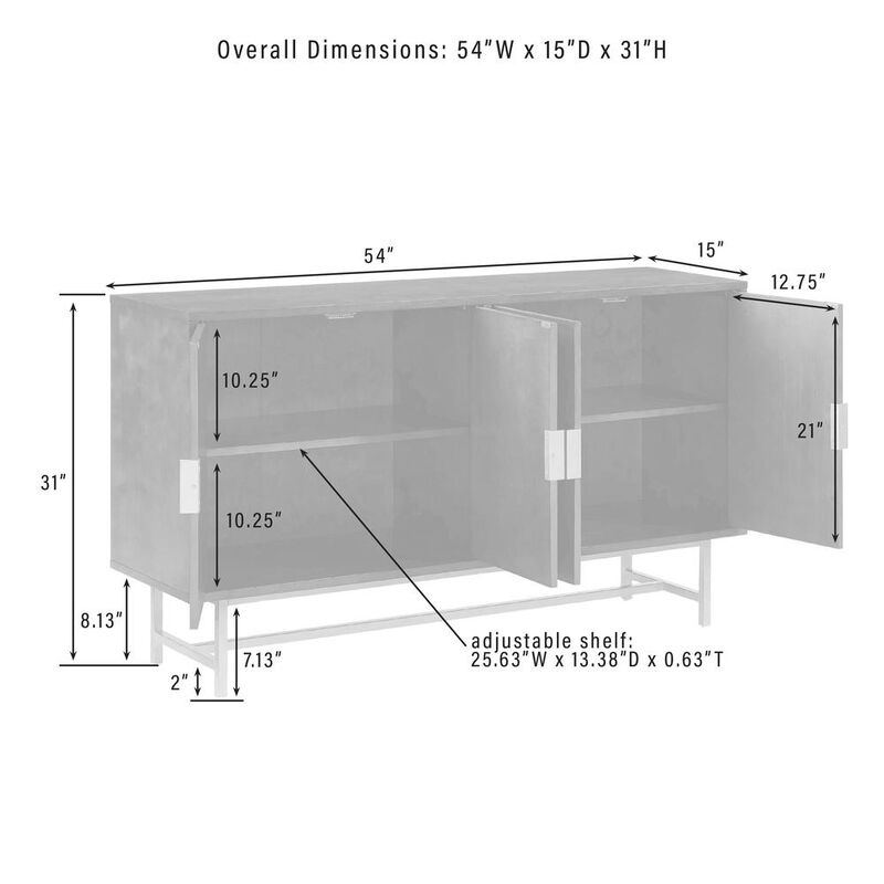 Crosley Furniture Blair Sideboard Matte Black/Gold