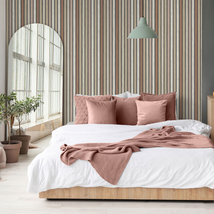 Vintage Slatwork Wallpaper