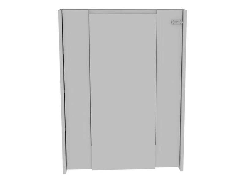 Vatta Wall Foldable Table, Multiple Shelves, Extending Table -White