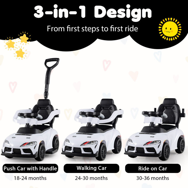 Toddler 3 in 1 Sliding Walking Toy with Foot to Floor Stroller Design image number 3