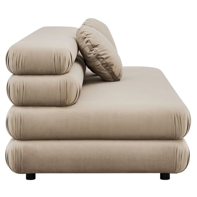 Jubilee Modular Performance Velvet Armless Loveseat image number 3
