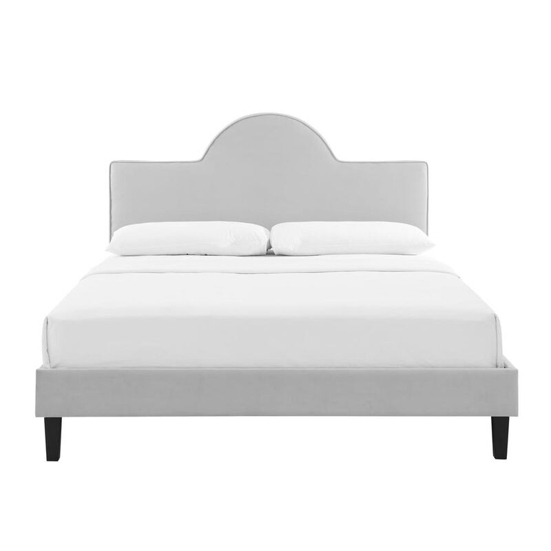 Soleil Performance Velvet King Bed - Light Gray MOD-7035-LGR image number 3