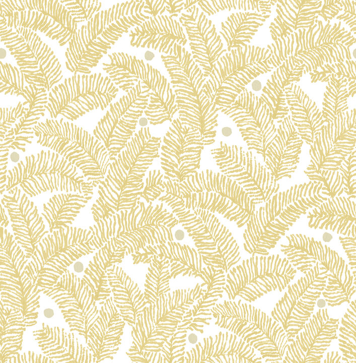Athina Yellow Fern Wallpaper