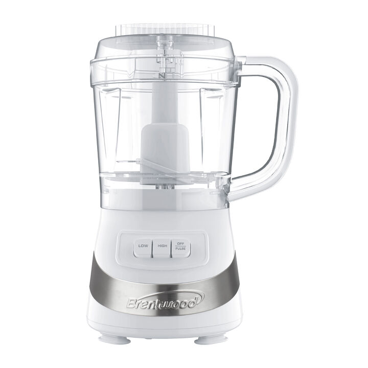 Brentwood FP-549W 3-Cup Food Processor in White