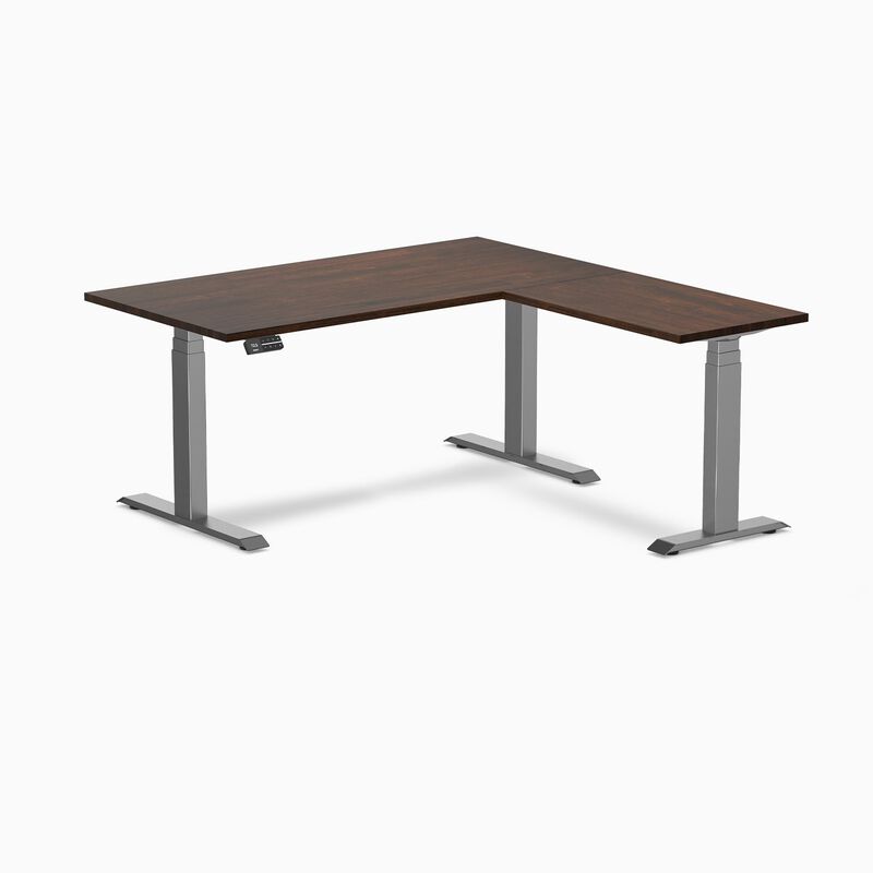 Desky Rubberwood L-Shape Sit Stand Desk image number 0