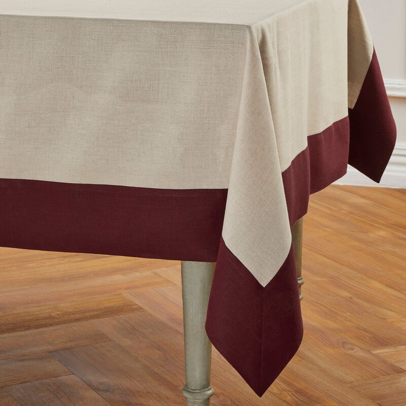 Solino Home Contempo 100% Linen Tablecloth &ndash; Handcrafted, Machine Washable, Perfect for Holiday and Everyday Dining