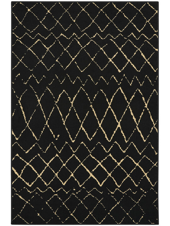 Grafix GRF04 Black 3' x 5' Rug