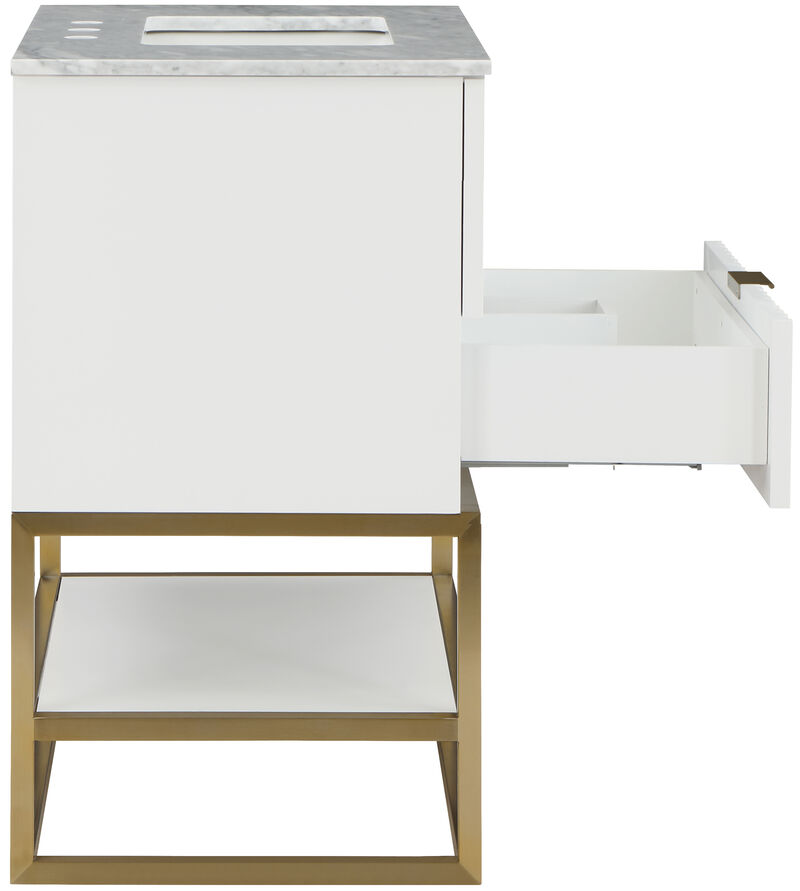 Meridian Furniture Monad White Bathroom Vanity image number 6