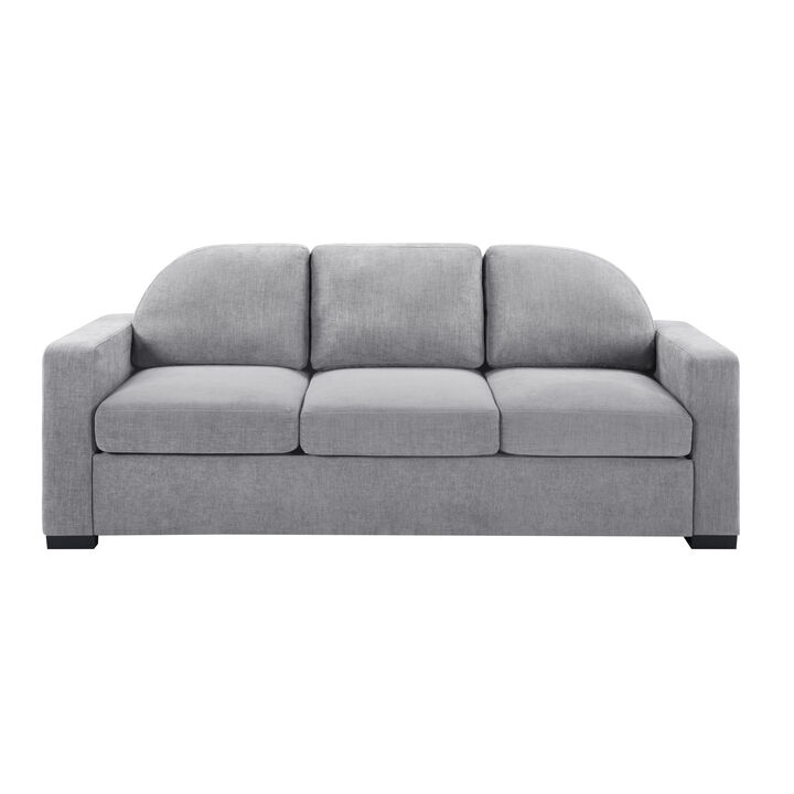 Merax Modern Curved Back Chenille 3-Seater Sofa with Pocket Spring Cushions