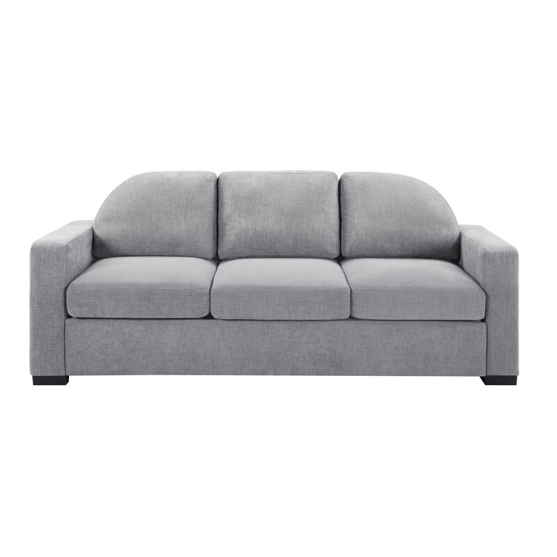 Merax Modern Curved Back Chenille 3-Seater Sofa with Pocket Spring Cushions image number 0