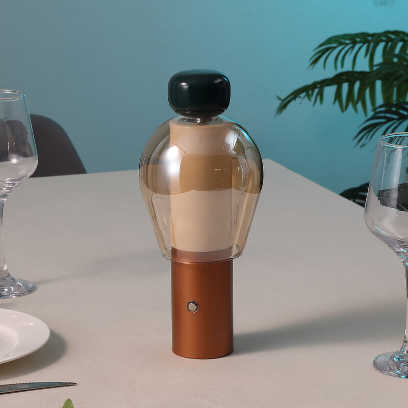 Evonne 10.75" Modern Glam Candle-Style Rechargeable/Cordless Dimmable Integrated LED Table Lamp with Touch Sensor