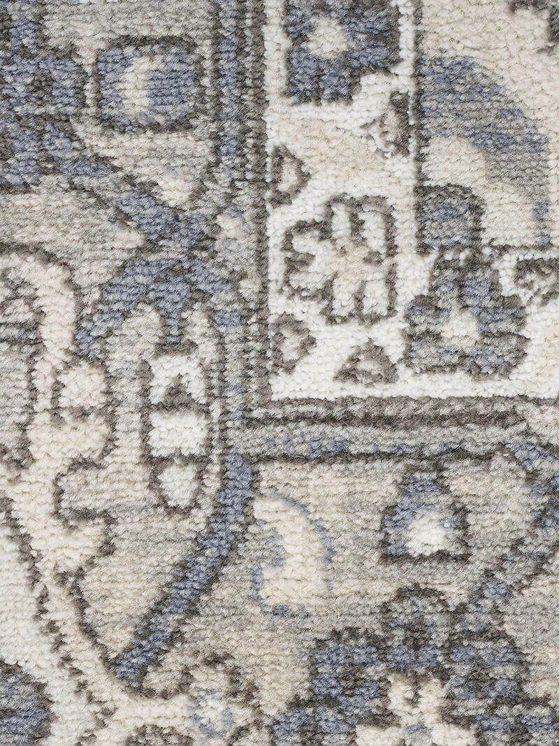 Quarry QUA05 Ivory/Blue 4' x Round Rug