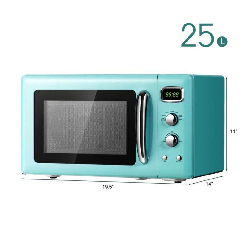 Costway 0.9 Cu.ft Retro Countertop Compact Microwave Oven