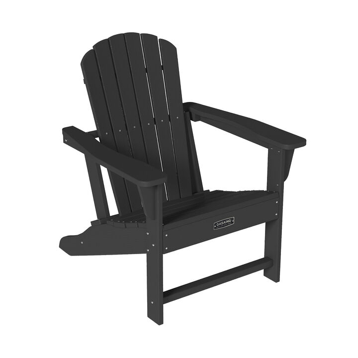 6 back panel fixed Outdoor Adirondack chair faux wood appearance material, a variety of colors, widened armrests 4.7 inches, load capacity of 380 pounds