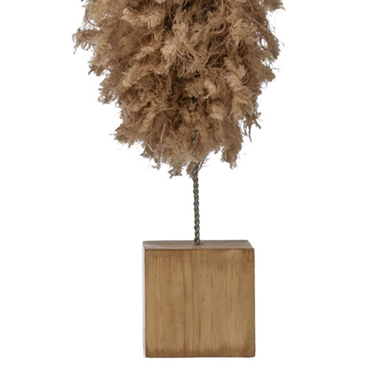 Fabric Yarn Tree with Wood Base, Tan image number 2