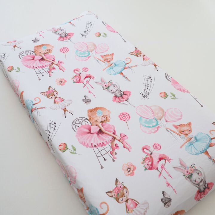 Baby Changing Pad Cover - Ballerinas