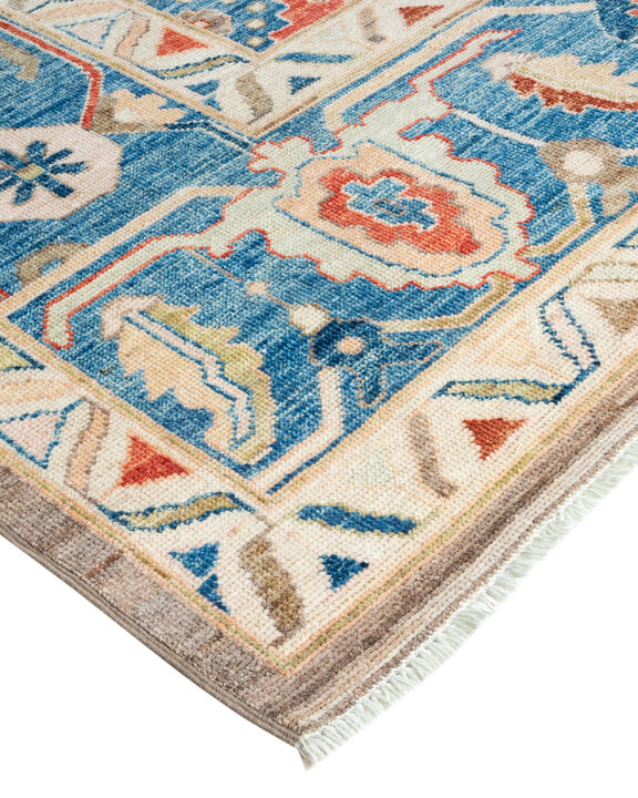 Oushak, One-of-a-Kind Hand-Knotted Area Rug  - Beige, 9' 11" x 13' 7"