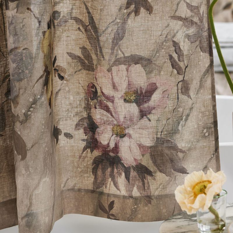 Carrara Fiore Cameo Linen Shower Curtain, 72'' x 72''
