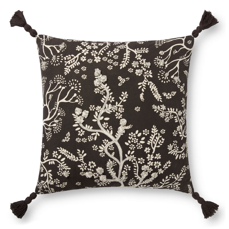PLL0026 Black/Ivory 22"x22" Poly Pillow