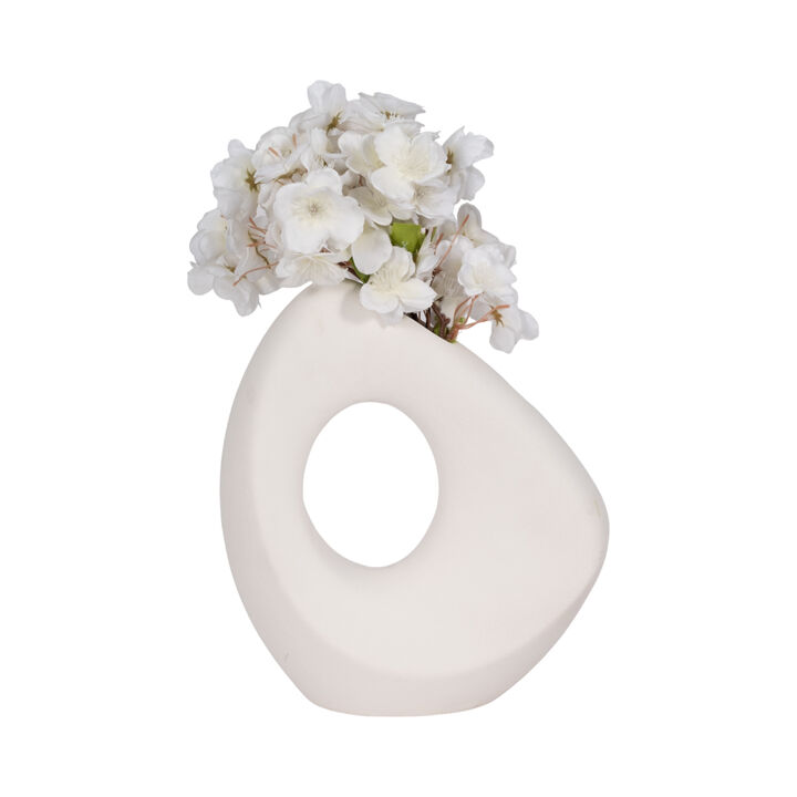 11" Lopsided Open Cut Out Vase