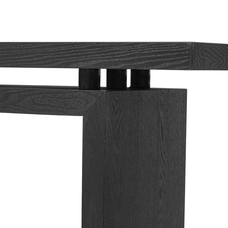 Merax Modern Simple Style Ash Veneer Console Table