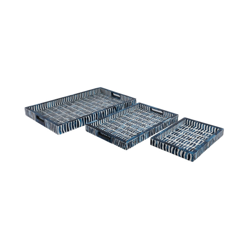S/3 Trays With Inlay Pieces image number 1