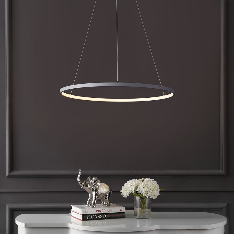 Brice Modern Contemporary Metal Round Dimmable Integrated LED Pendant