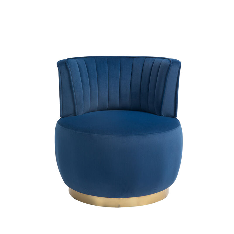 TATEUS 360 Degree Swivel Cuddle Barrel Accent Sofa Chairs, Round Armchairs with Wide Upholstered, Fluffy Velvet Fabric Chair for Living Room, Bedroom, Office, Waiting Rooms image number 0