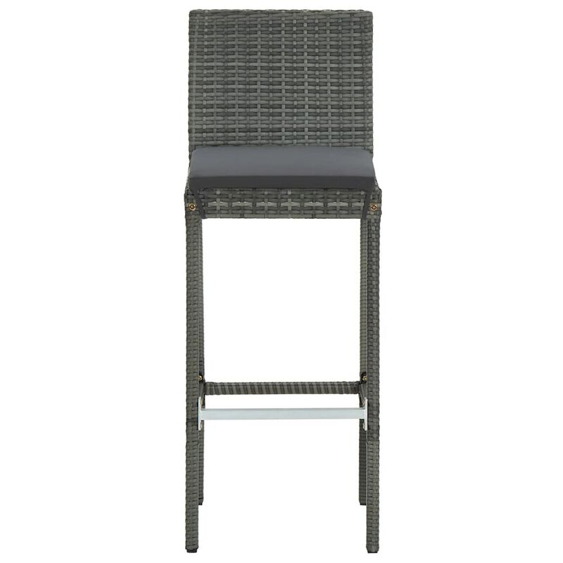 Bar Stool Set of 2 Gray