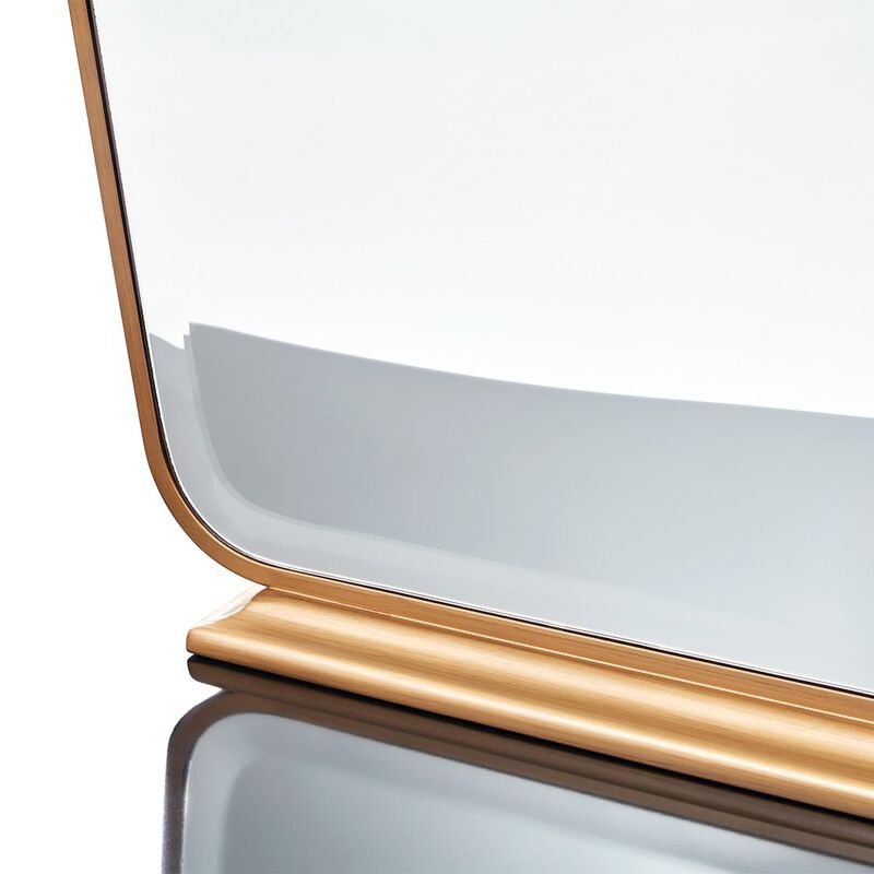 Michael Amini Camellia Field Dresser Mirror - Warm Pecan