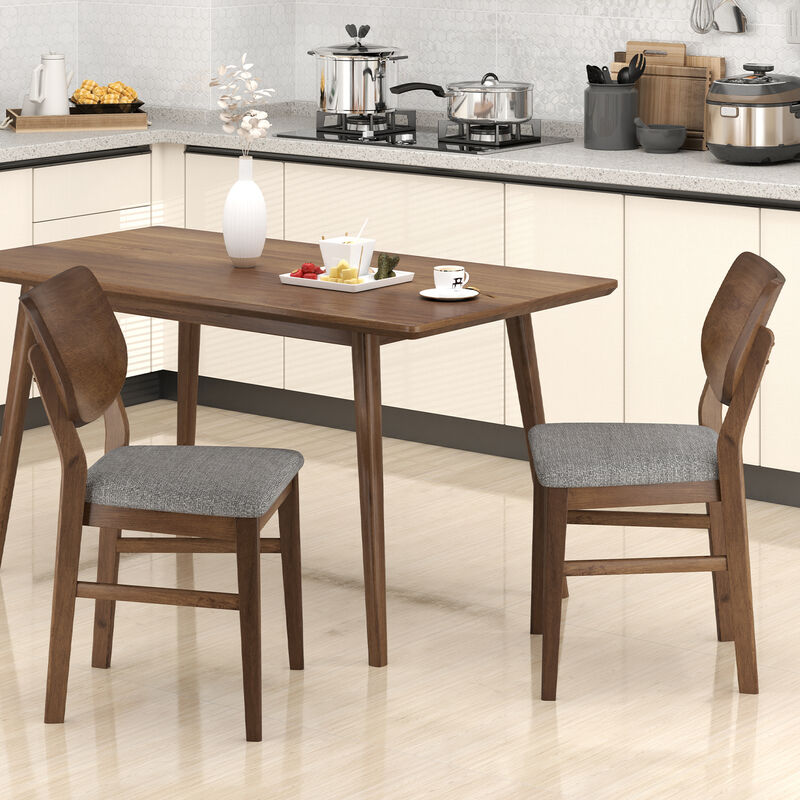 Comfortable Upholstered Kitchen Chairs Set of 2 in Farmhouse Style