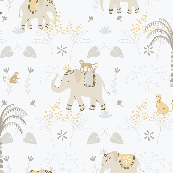 Bambino Elefun Beige Wallpaper 285-3