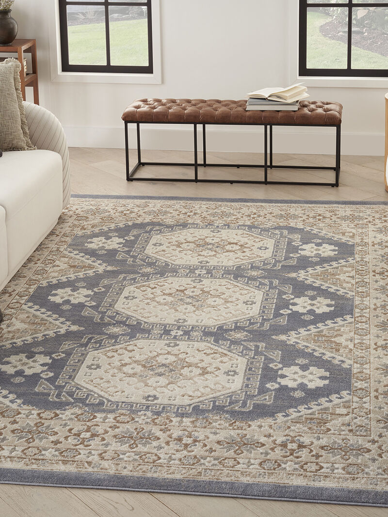 Serenity Home SRH01 Ivory/Blue 5'3" x 7'3" Rug image number 5