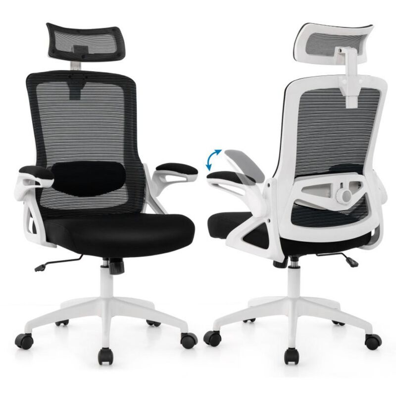 Adjustable Swivel Task Chair Ergonomic Office Chair with Adjustable Lumbar Support