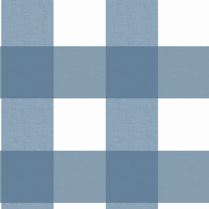 Amos Navy Gingham Wallpaper