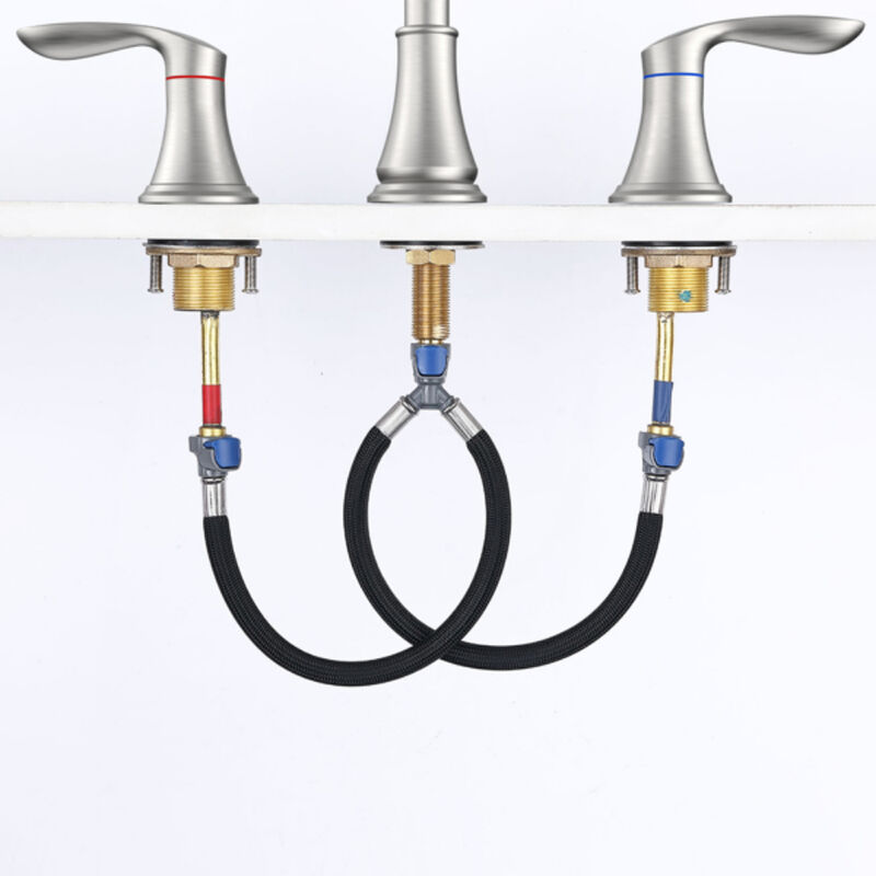 2-Handle Widespread Bathroom Sink Faucet with High-Arc Spout for Modern & Classic Vanities