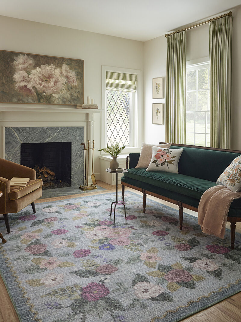 Rosa RSA-02 Sky 18" x 18" Sample Rug by Rifle Paper Co.