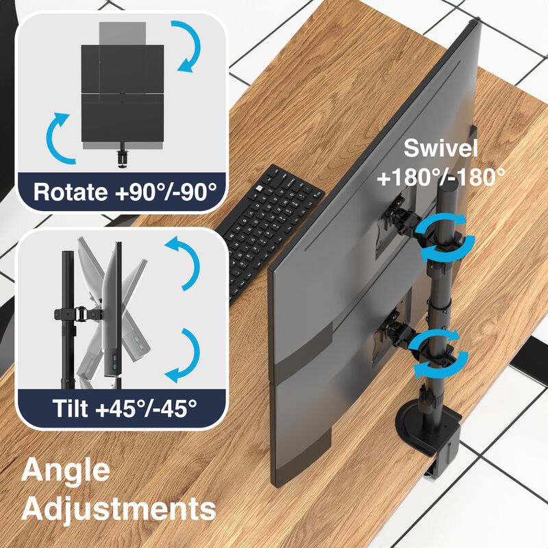 Desky Eco Vertical Monitor Mount image number 4