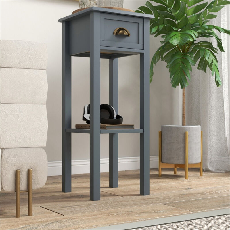 2PCS End Table Set &ndash; Modern Accent Side Tables image number 4