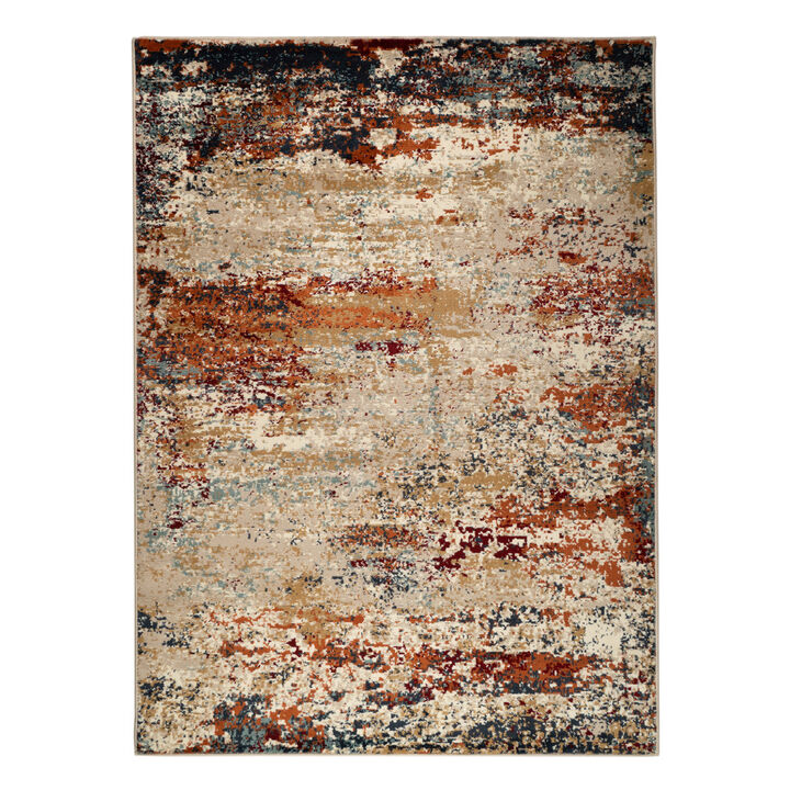 HomeRoots Abstract Power Loom Area Rug