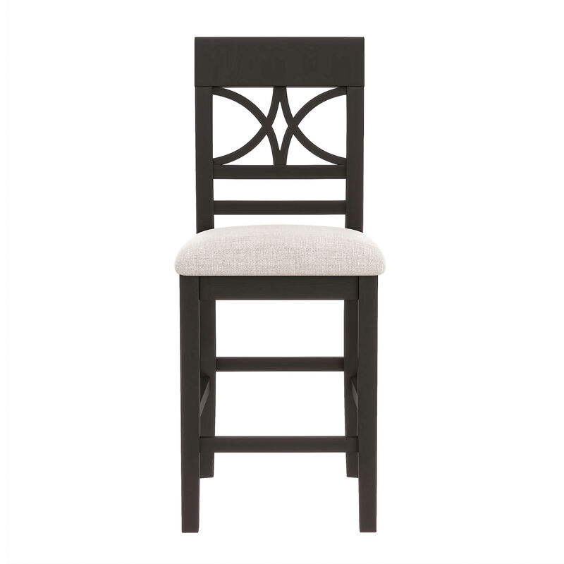 6-Piece Wood Counter Height Dining Table Set image number 8