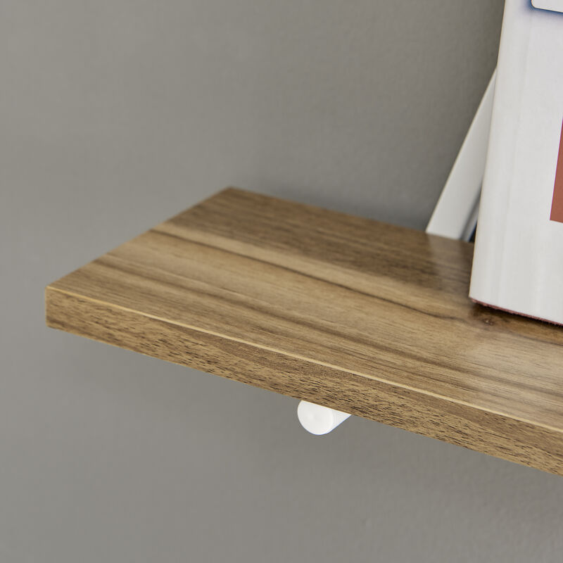 Contemporary Decorative Triangle Accent Metal Frame Wall Shelf - Reversible Configuration