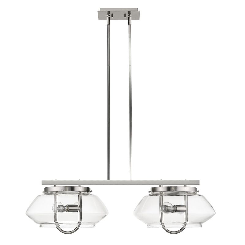 Hivvago Garner 4-Light Satin Nickel Island Pendant