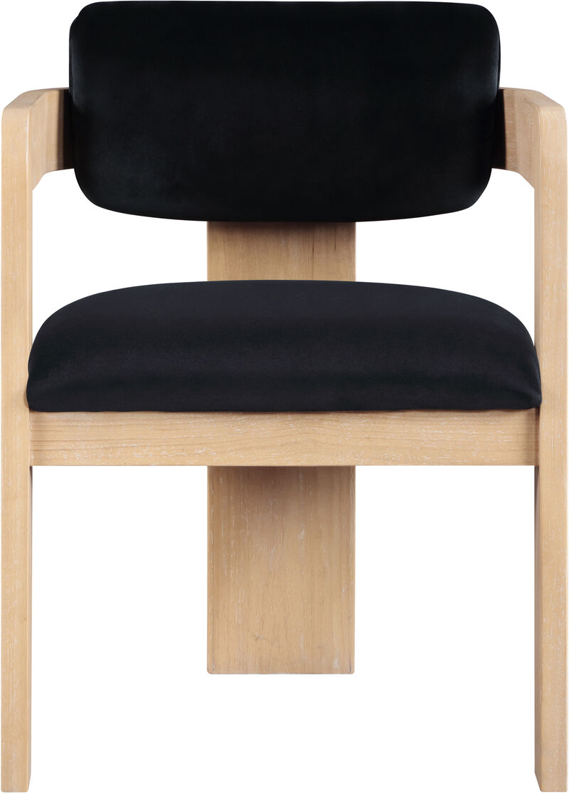 Meridian Furniture Sacha Black Velvet Dining Chair, Set of 2