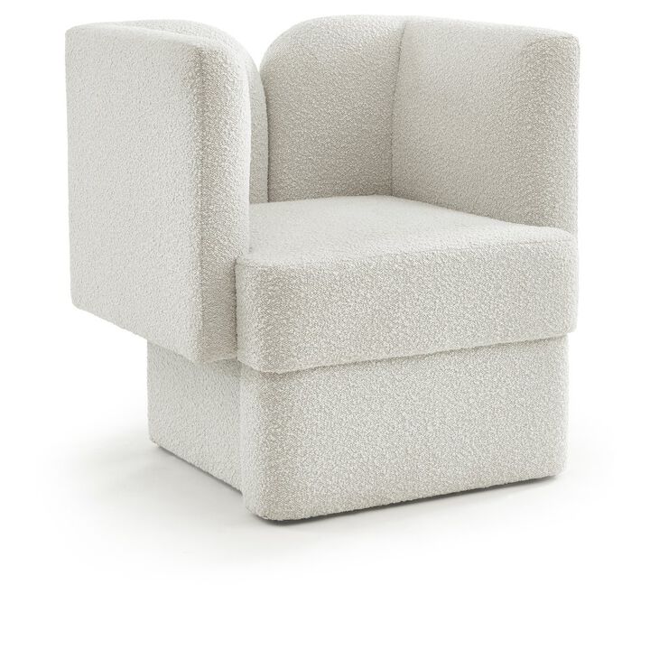 Meridian Furniture Marcel Cream Boucle Fabric Chair