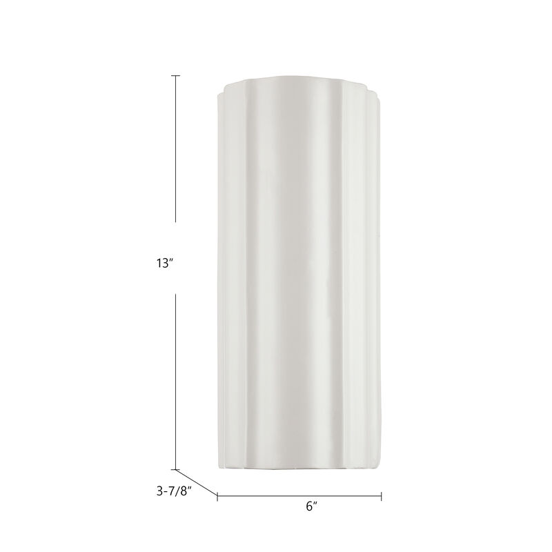 Martine 6-in Antique White 2 Lights Damp-Rated Wall/Vanity Light image number 5