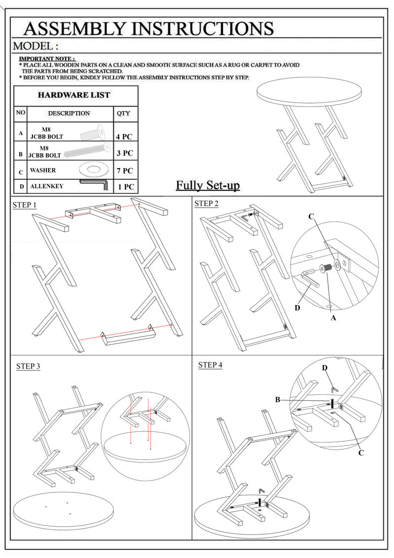 23 Inch Side End Table, Natural Brown Round Wood Top, Modern Black Angled Iron Legs