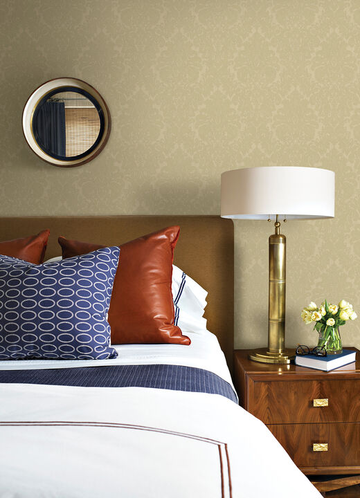 Betina Gold Damask Wallpaper (Set of 2)
