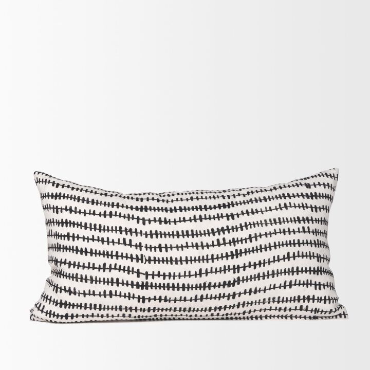 HomeRoots 22" Gray Linen Throw Pillow Cover with Texture