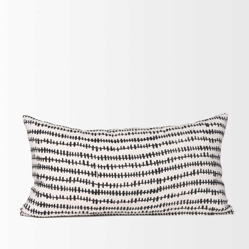 HomeRoots 22" Gray Linen Throw Pillow Cover with Texture image number 0